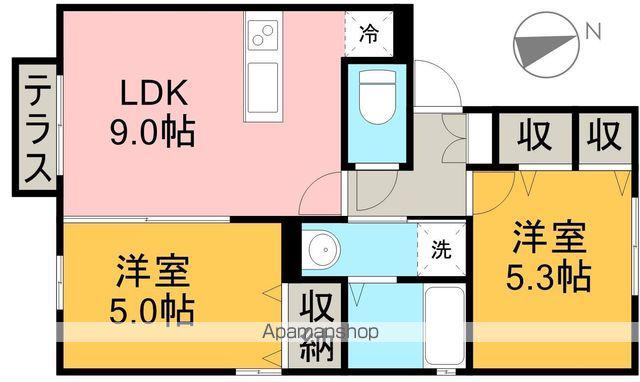 ウィットビオトープ(2LDK/1階)の間取り写真