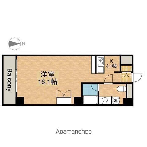 スクエア名駅南(ワンルーム/6階)の間取り写真