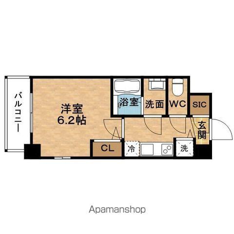 ADVANCENISHIUMEDABIOS(1K/2階)の間取り写真