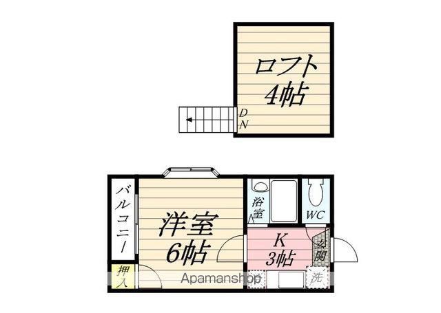 オークウッド博多(1K/2階)の間取り写真