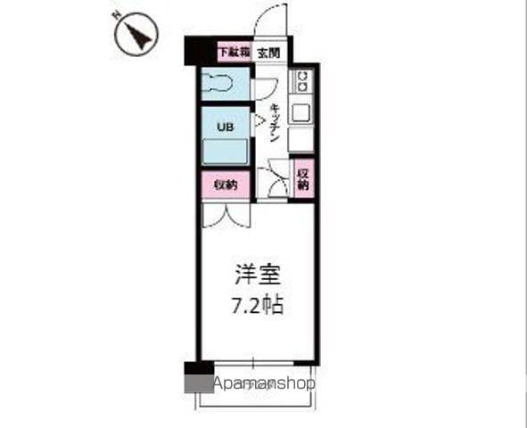 ジョイフル第5祝谷(1K/1階)の間取り写真