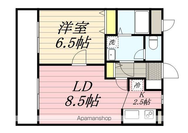 エクシード二ツ木C棟(1LDK/3階)の間取り写真