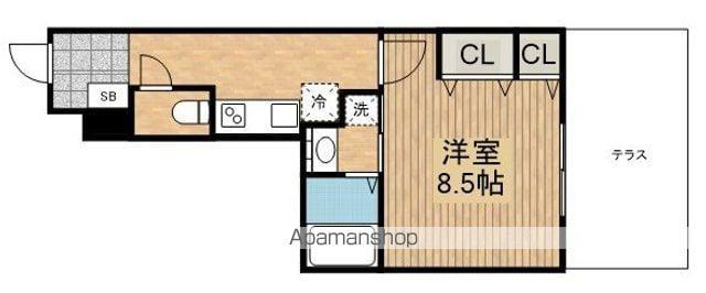 R-6COURT(1K/1階)の間取り写真
