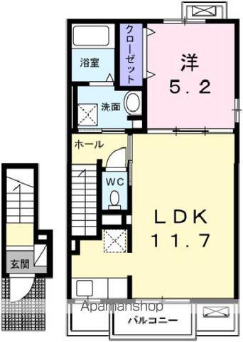 リ・ミノーレ(1LDK/2階)の間取り写真