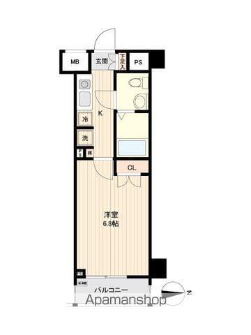 オーキッドレジデンス大泉学園(1K/4階)の間取り写真