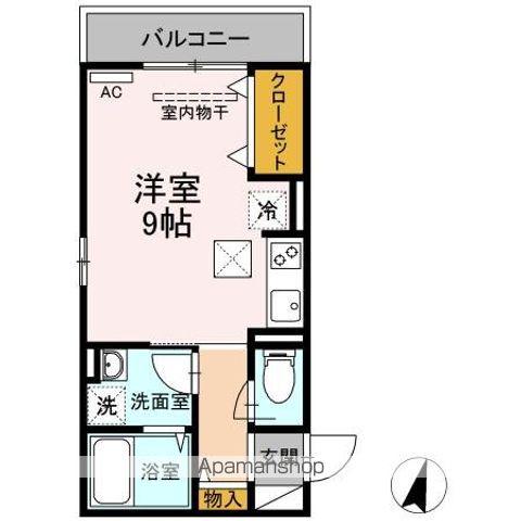 リベラみすず(ワンルーム/1階)の間取り写真