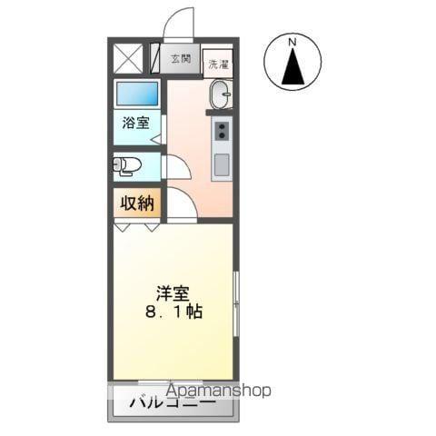 シティルミナス(1K/1階)の間取り写真