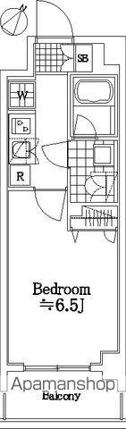 プレール・ドゥーク東京CANAL(1K/5階)の間取り写真