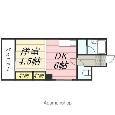 第53松井ビル(1DK/6階)の間取り写真