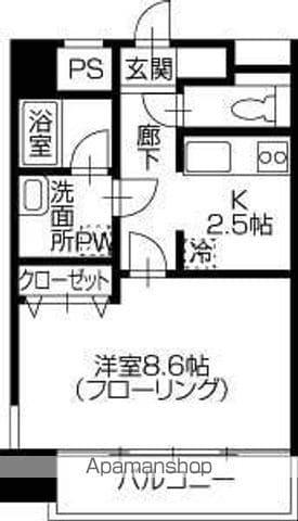 ルシファーⅡ(1K/3階)の間取り写真