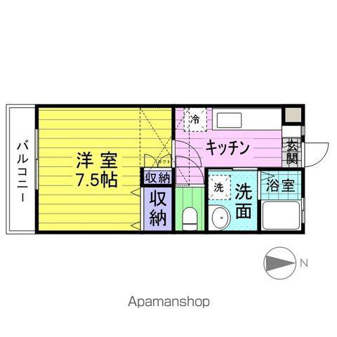 アーバニティ・サカエ(1K/1階)の間取り写真