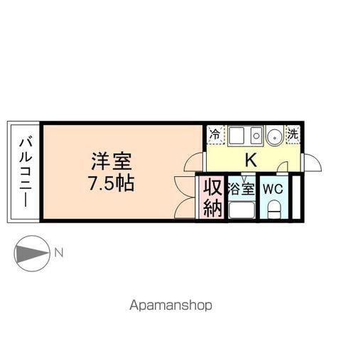 ジョイナス四ツ葉町B(1K/4階)の間取り写真