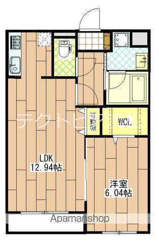 クローバーII(1LDK/1階)の間取り写真