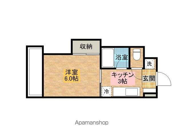 ユナイト上杉ビル(1K/4階)の間取り写真