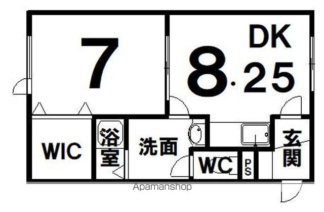 LE MALE(1DK/1階)の間取り写真