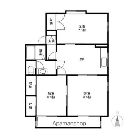 ライブタウン風間C(3DK/1階)の間取り写真