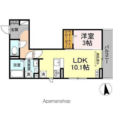 アトラエンテ(1LDK/2階)の間取り写真