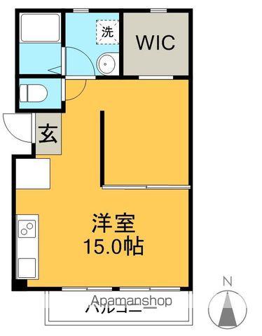 EXT-3(ワンルーム/3階)の間取り写真