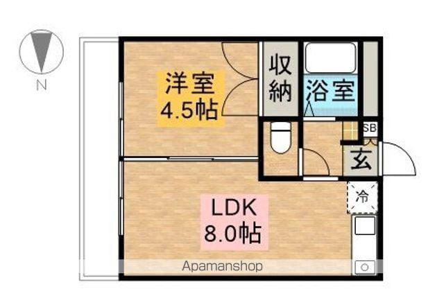 ラポールT(1LDK/3階)の間取り写真