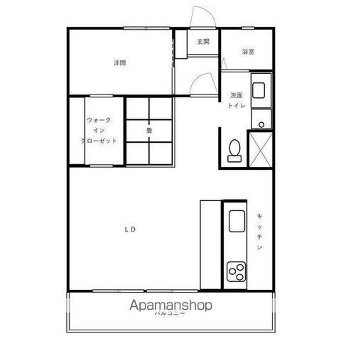 サンシャインマンション(2LDK/6階)の間取り写真