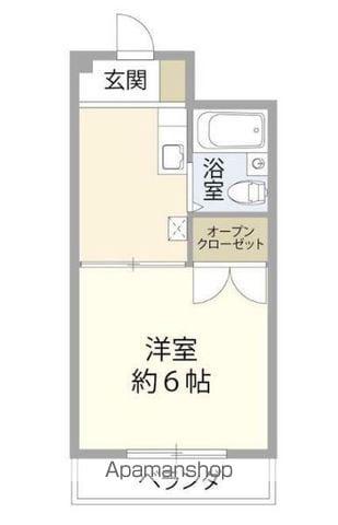 ルネ中島(1K/5階)の間取り写真