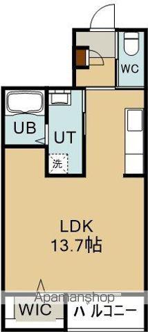 LA BELLE(ワンルーム/3階)の間取り写真