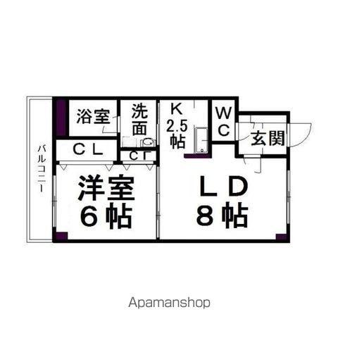 ラピュタエースマンション(1LDK/1階)の間取り写真