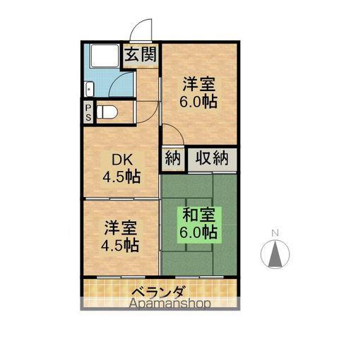 メゾンド絵志野(3K/2階)の間取り写真