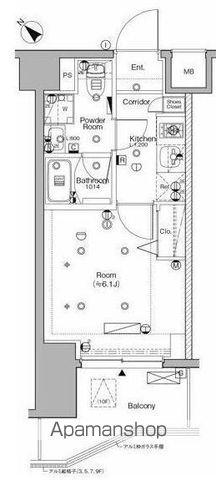 SYFORME KANNAI2(1K/2階)の間取り写真