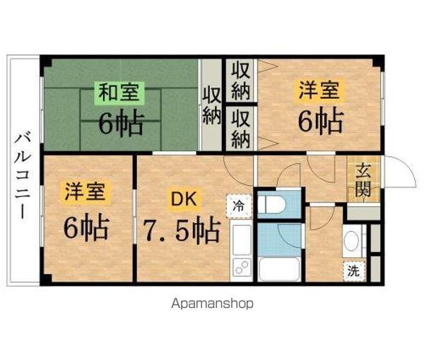 エトワールみなみ野(3DK/3階)の間取り写真