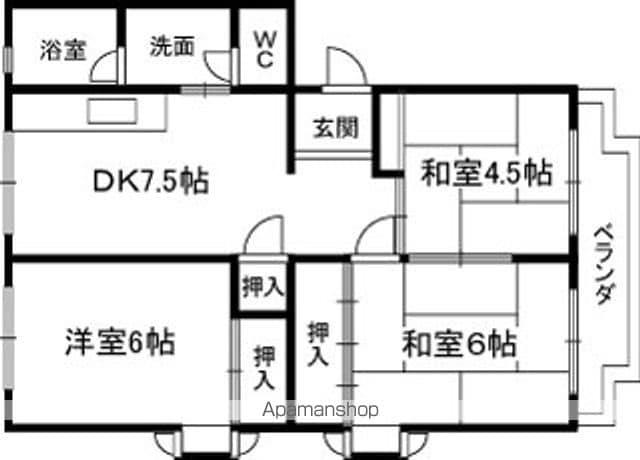 前川ハイツ(3DK/2階)の間取り写真