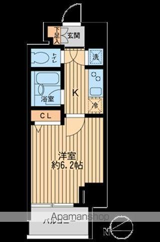 HF早稲田レジデンス(1K/4階)の間取り写真