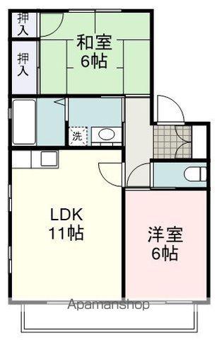 サンハイム(2LDK/1階)の間取り写真