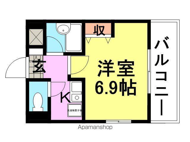エスティライフ武庫之荘(1K/3階)の間取り写真