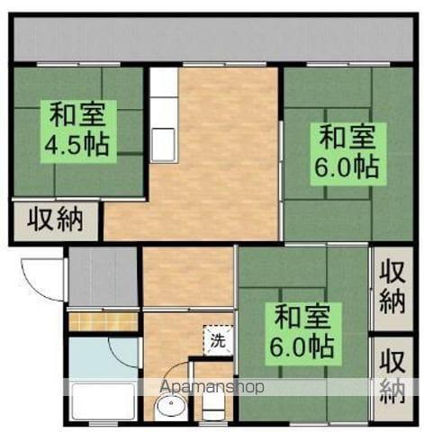 ひなたハイツ(3DK/3階)の間取り写真