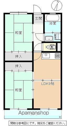 第2ナジマヤビル(2LDK/3階)の間取り写真