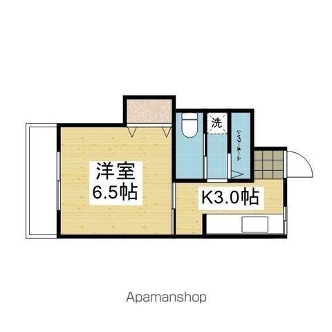 小坂シングルス(1K/2階)の間取り写真