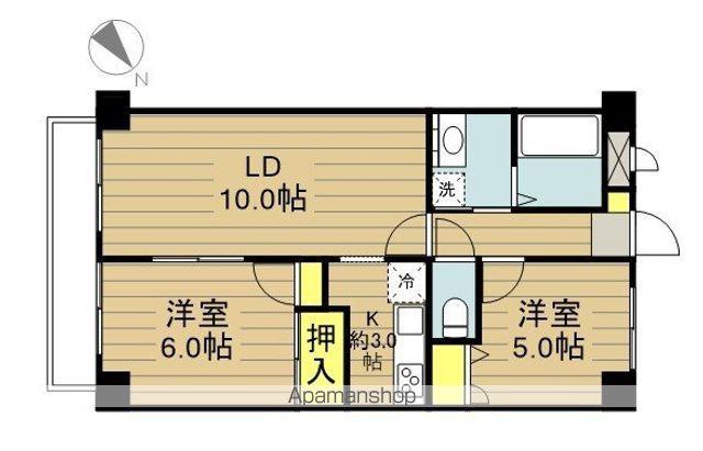 エトワール戸田公園(2LDK/7階)の間取り写真