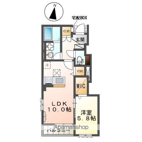 吉川市吉川美南アパート工事(1LDK/1階)の間取り写真