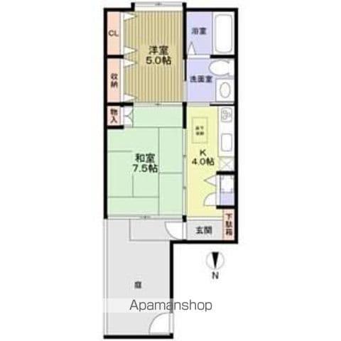 大阪メトロ御堂筋線 西田辺駅 徒歩5分 3階建 築29年(2K)の間取り写真