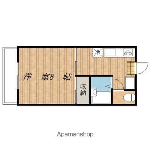 信大前青山ハイツA棟(1K/1階)の間取り写真