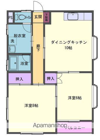 パークホーム(2DK/2階)の間取り写真