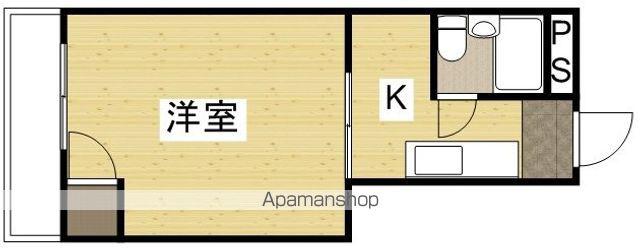 サンコーポ医大(1K/4階)の間取り写真