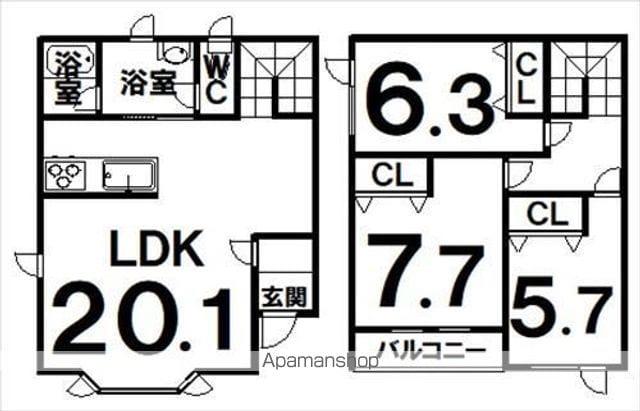 ノースヴィレッジⅡ(3LDK)の間取り写真