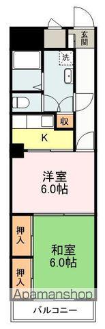 セントラルハイツ(2K/2階)の間取り写真