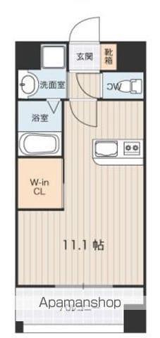 LIBTH南熊本(ワンルーム/9階)の間取り写真
