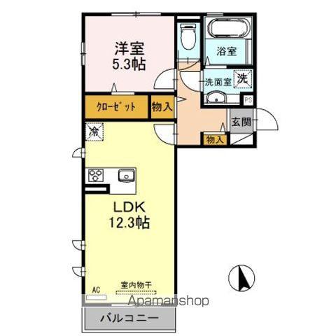 エレンシア(1LDK/2階)の間取り写真