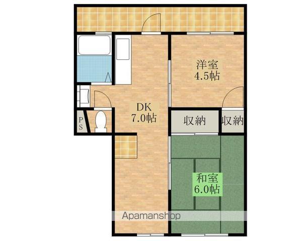 AURABELLA(2DK/3階)の間取り写真