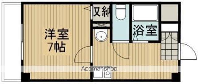 LILY-BE北沢(1K/1階)の間取り写真