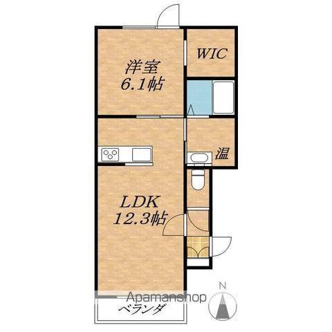 デスパシオⅡ(1LDK/1階)の間取り写真